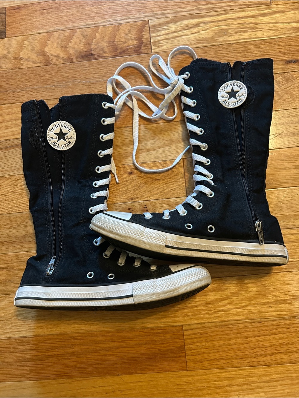 Converse Chuck Taylor All Star X-Hi black kids sneakers. Size 3, minimal wear